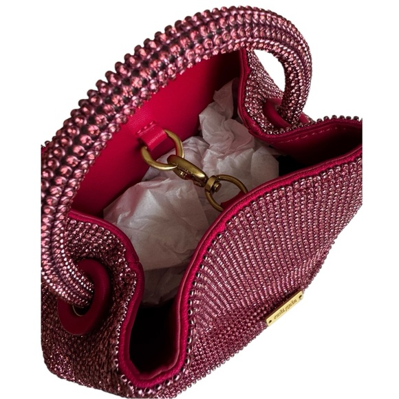 Cult Gaia Solene Mini Crystal Top Handle Bag in Rose Pink - Picture 11 of 13